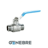 Кран шаровый полнопроходной GENEBRE, корпус-латунь, уплотнение-PTFE, Tmax=180°C НР/НР ручка-рыч