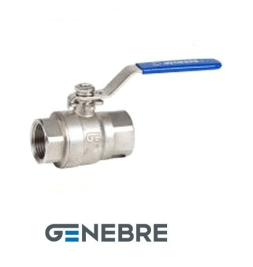 Кран шаровой полнопроходной GENEBRE 2014 07 DN032 PN63, AISI316 / AISI316 / PTFE + 15% GF, ВР/ВР, рукоятка-рычаг, резьба BSPT