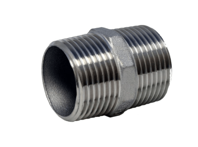 Двойной ниппель Doppelnippel (konisch) 1/4" (DIN2999), Edelstahl 1.4408