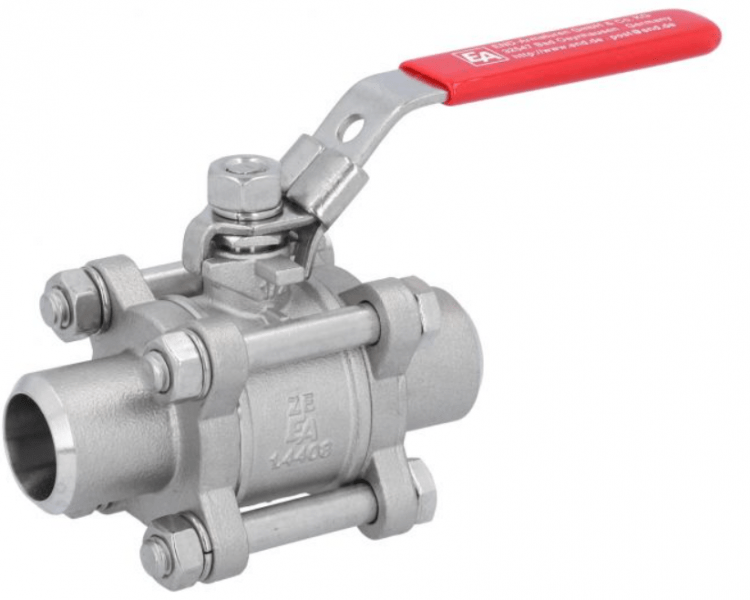 Кран шаровый Kugelhahn DN15, PN64, 1.4408/PTFE , Anschweißenden, voller Durchgang, DIN3202-S13