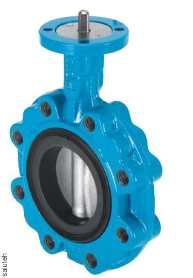 Затвор дисковый VZAV-L-300-16-S8PN16-H1EP200-V5-H1PA250-N  тип Lug PN16 DN300 ковкий чугун/NBR/ковкий